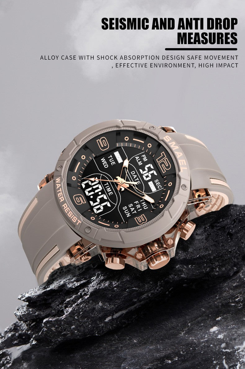 SMAEL Brand 8140 Waterproof Dropshipping Watch Alarm Clock night light Young Fashion business Quartz Sport Wristwatches