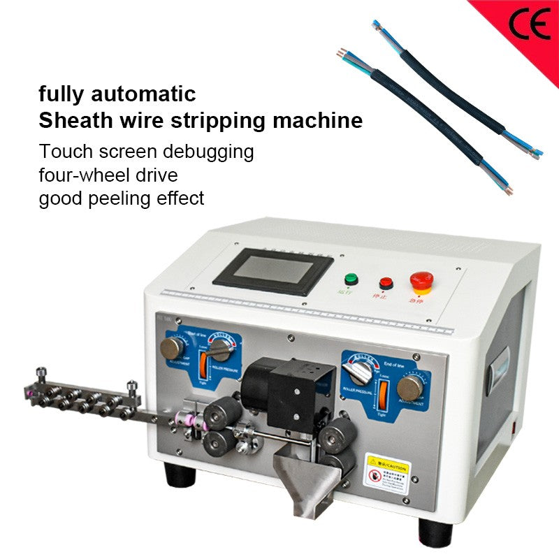 Automatic Computer cable Cutting and stripping Machine Sheathed Wire Cutting And Stripper Machine English Version