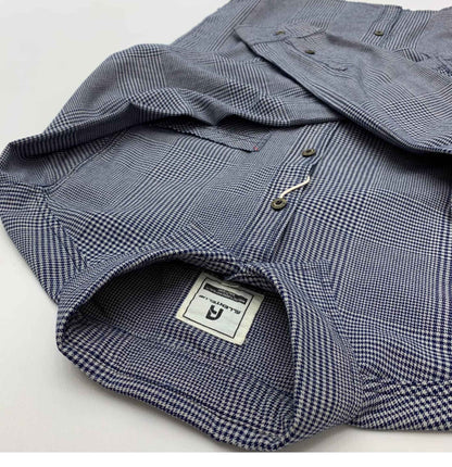 Plaid shirt Men's vintage shirt American cargo cotton loose casual coat