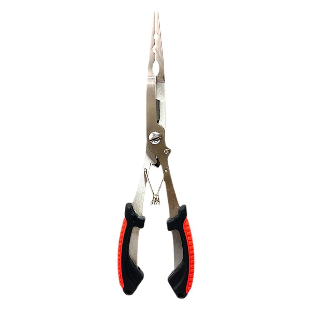 Alicate Luya Multifuncional de Aço Inoxidável Alicate de Pesca Acessórios de Pesca Alicate de Boca de Peixe Gancho Com Cabo de Borracha