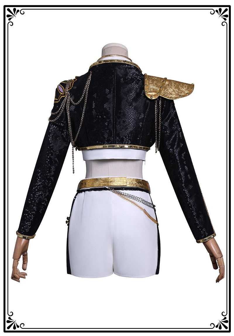 Black Golden Rumi Zoey Mira Cosplay Cosplay Costume Wig Women Suit Halloween Party Role Playing Outfit