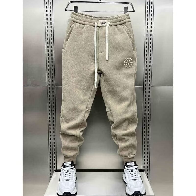 Calças Casuais Masculinas Americanas Calças de Algodão de Alta Qualidade para Outono Inverno Uso Diário Masculino Casual Calças de Moletom Soltas de Tamanho Grande