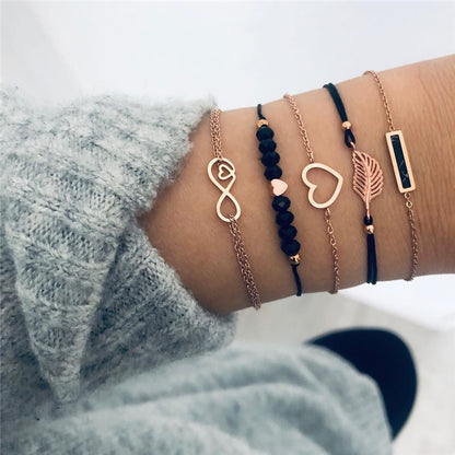 Conjunto de Pulseiras Femininas Corrente Cubana, Cor Dourada, Boho Retrô, Torção Grossa, Joias da Moda de Qualidade, 11 Peças, 2024