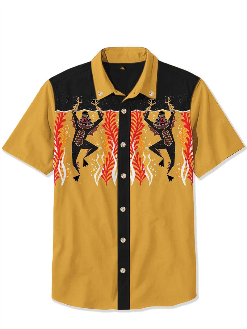 Men's Shirt Summer Casual Fashion Men Short Sleeved Shirt Loose Hawaiian Shirt Mens Casual Top Ropa Hombre Camisas Para Hombre