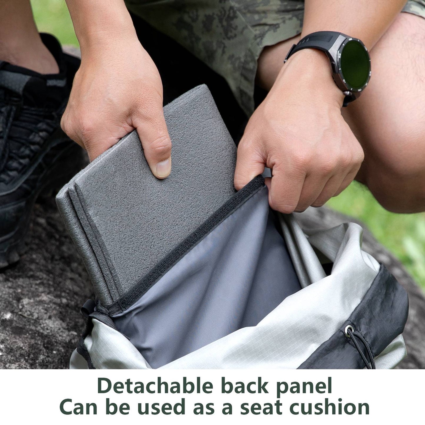 BISINNA Camping Backpack 25+10L Ultralight Travel Bag for Men Women Large Capacity Outdoor Sports Climbing Hiking Backpack