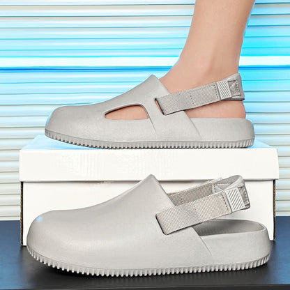 2025 New Casual EVA Sandal Men'S Non-Slip Flip-Flop Mule Design Comfortable Breathable Slip-On Lazy Shoes Adults Home Slippers