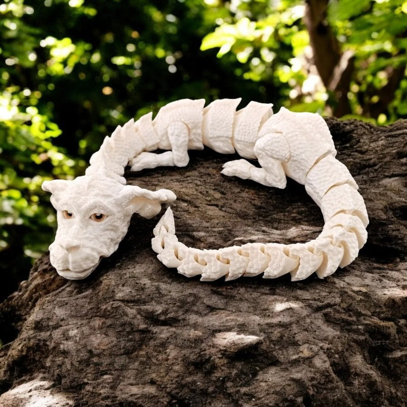 3D Printed Dog Dragon Rotatable Articulated Dog Dragon Joint Mobility Simulation Model Office Desktop Ornament Home Decor Gift