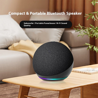 Mini Caixa de Som Bluetooth Portátil Sem Fio com Cancelamento de Ruído Alaxe para Festas, Acampamentos, Luz RGB e Subwoofer para Ambientes Externos