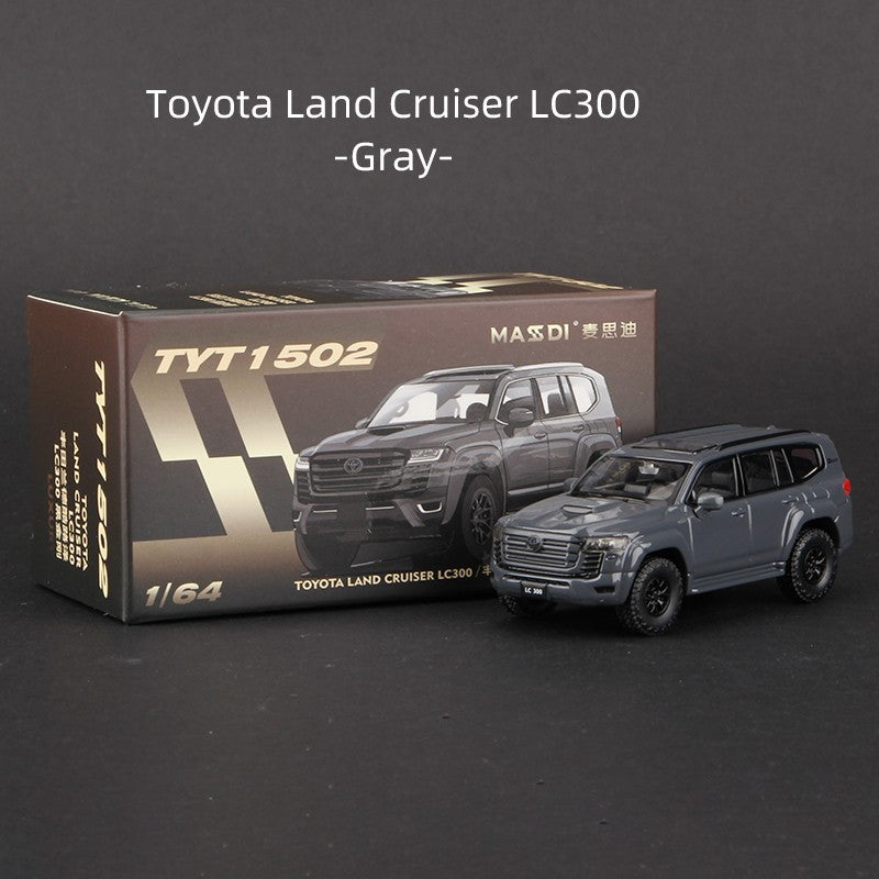 Massdi 1:64 Toyota Land Cruiser LC80 LC300 Car Model Alloy SUV Off-road Miniature Diecast Vehicles Toy Collection