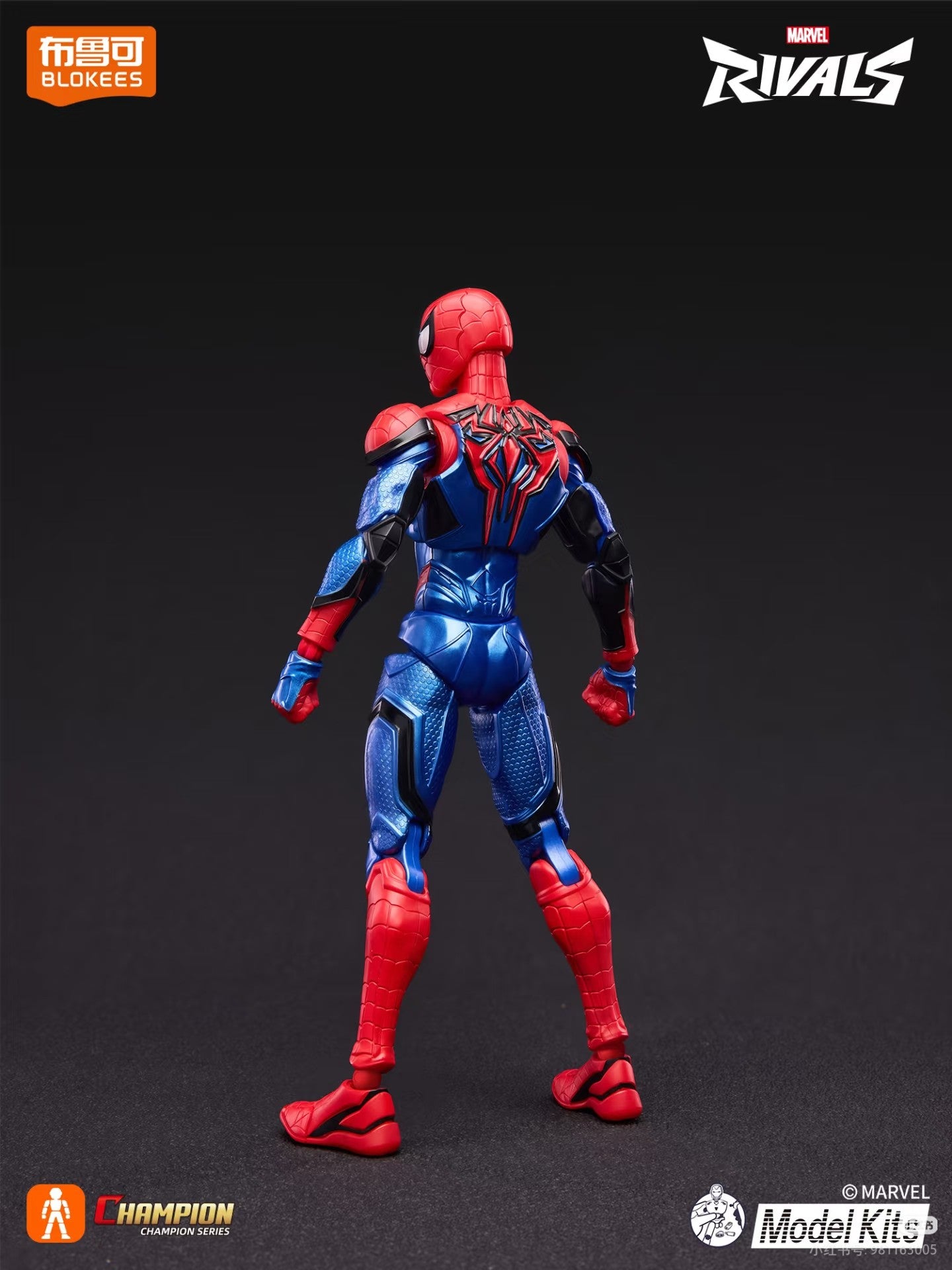 Em estoque Blokees Marvel Rivals Homem-Aranha Venom Campeão Classe Anime Boneco de Ação Figura Colecionável Modelo Presente Colecionáveis