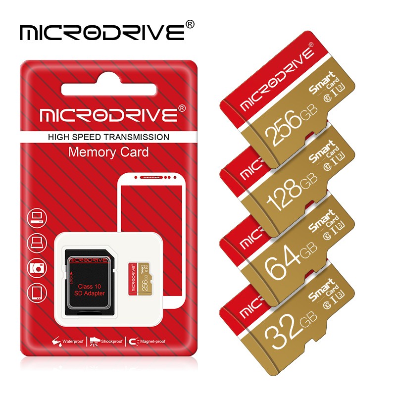 Cartão de Memória 16G 32GB 64GB 128GB 256GB U3 Mini Cartão SD Classe 10 Cartões Micro TF SD para Celular Fone de Ouvido Caixa de Som Câmera HD PSP