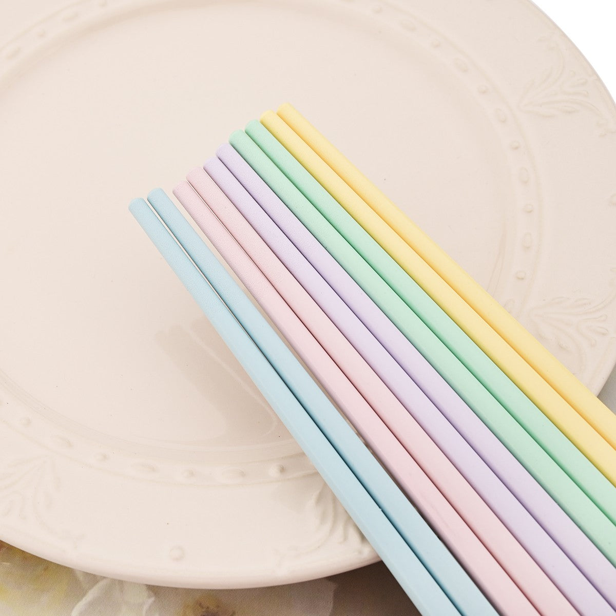 Novos Hashis Coreanos para Sushi 5 Pares Hashis de Amor Reutilizáveis de Liga Antiderrapantes para Dividir Refeições Hashis Utensílios de Cozinha para Jantar em Festas