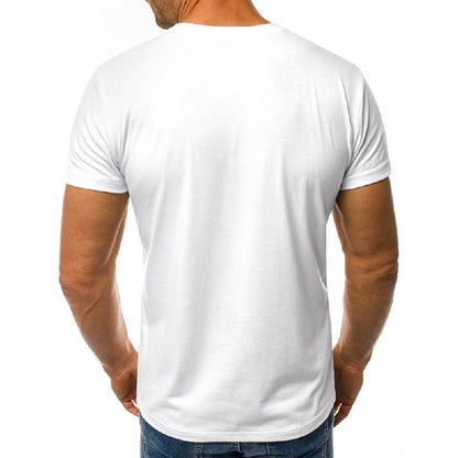 Summer Men's Cotton T-shirt Fashion Slim Black Short Sleeved Comfortable Casual Round Neck T-shirts Top Men's Clothing