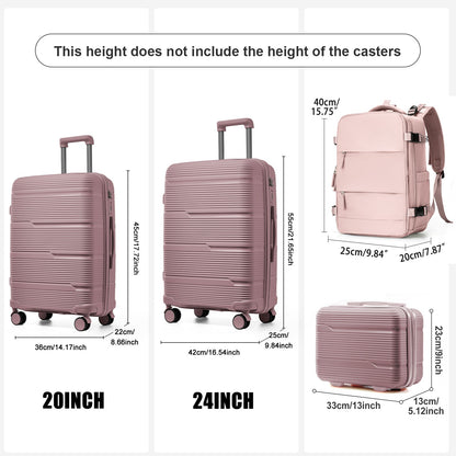 Travel Suitcase set 3 Piece Rolling Carry on Luggage Set Women Men Trolley Case Backpack Boarding Cabin Suitcase Wheels 20 24''