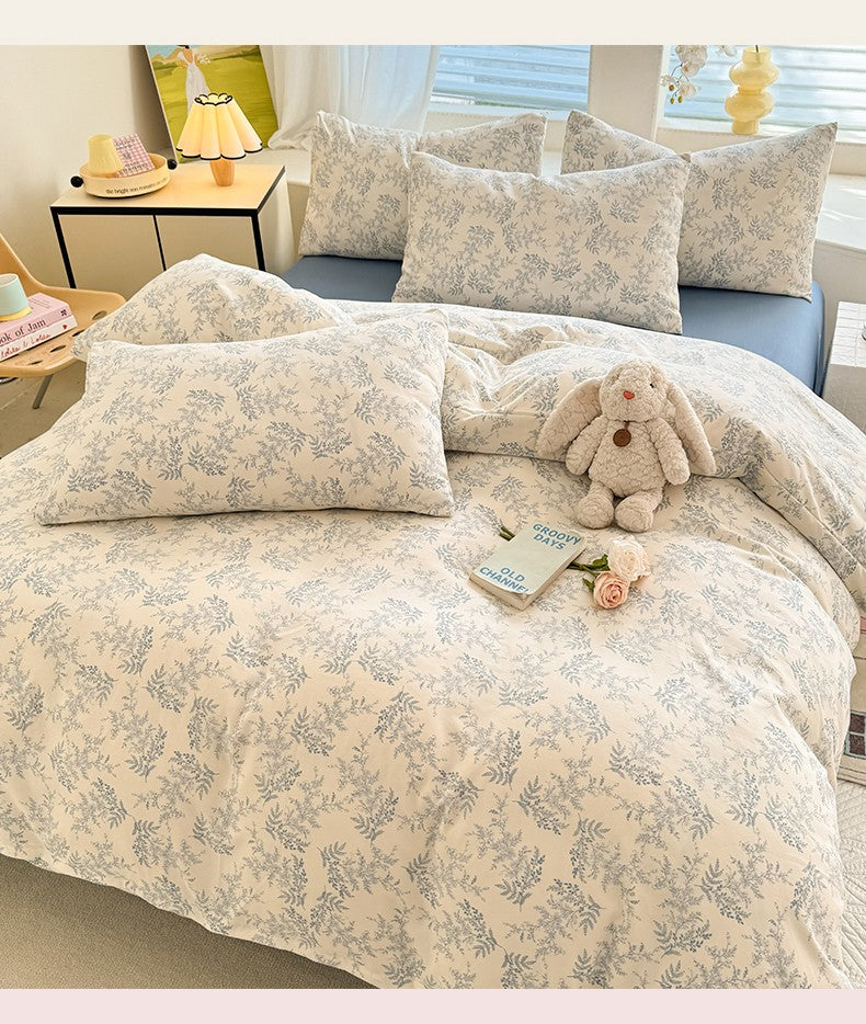 Bonenjoy Floral Style Duvet Cover Sets Single/Queen/King Soft Washed Cotton Bed Cover Sets dekbedovertrek 240x220 Bedding Sets