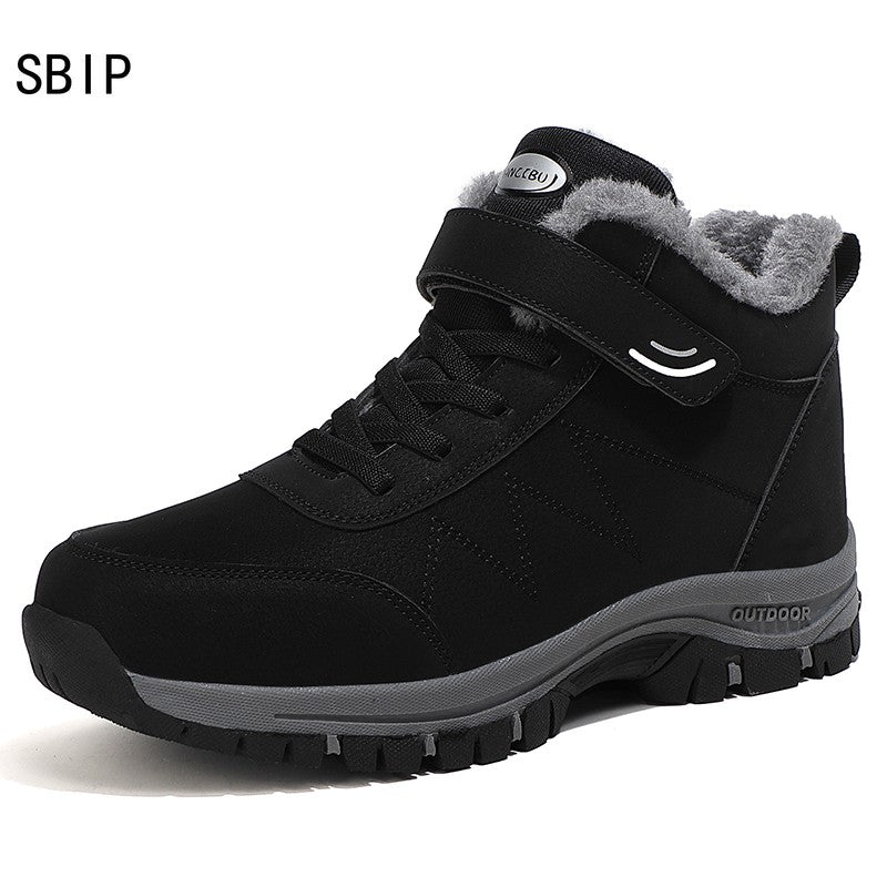 Winter Velvet Men's Shoes Hiking Sneaker Casual Snow Boots Waterproof Warm Men Boots Outdoor Male Trekking Sneaker Botas Zapatos