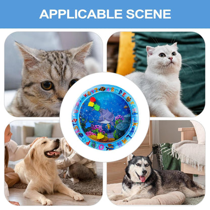 Cat Water Bed Play Mat Waterbed Cooling Mat for Dogs Pet Cooling Waterbed Exercise Enrichment Activity Toy for Home Travel