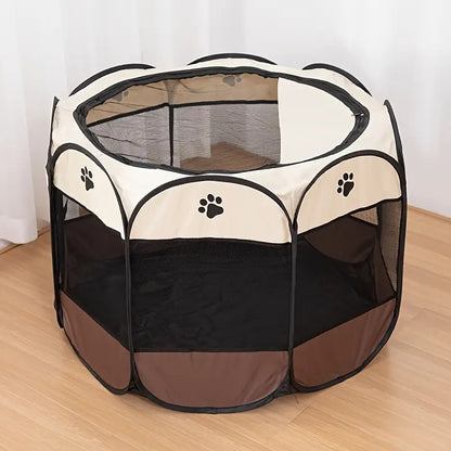 Tenda dobrável para animais de estimação, octogonal, impermeável e resistente a arranhões, feita de tecido Oxford, para gatos, ninho e canil