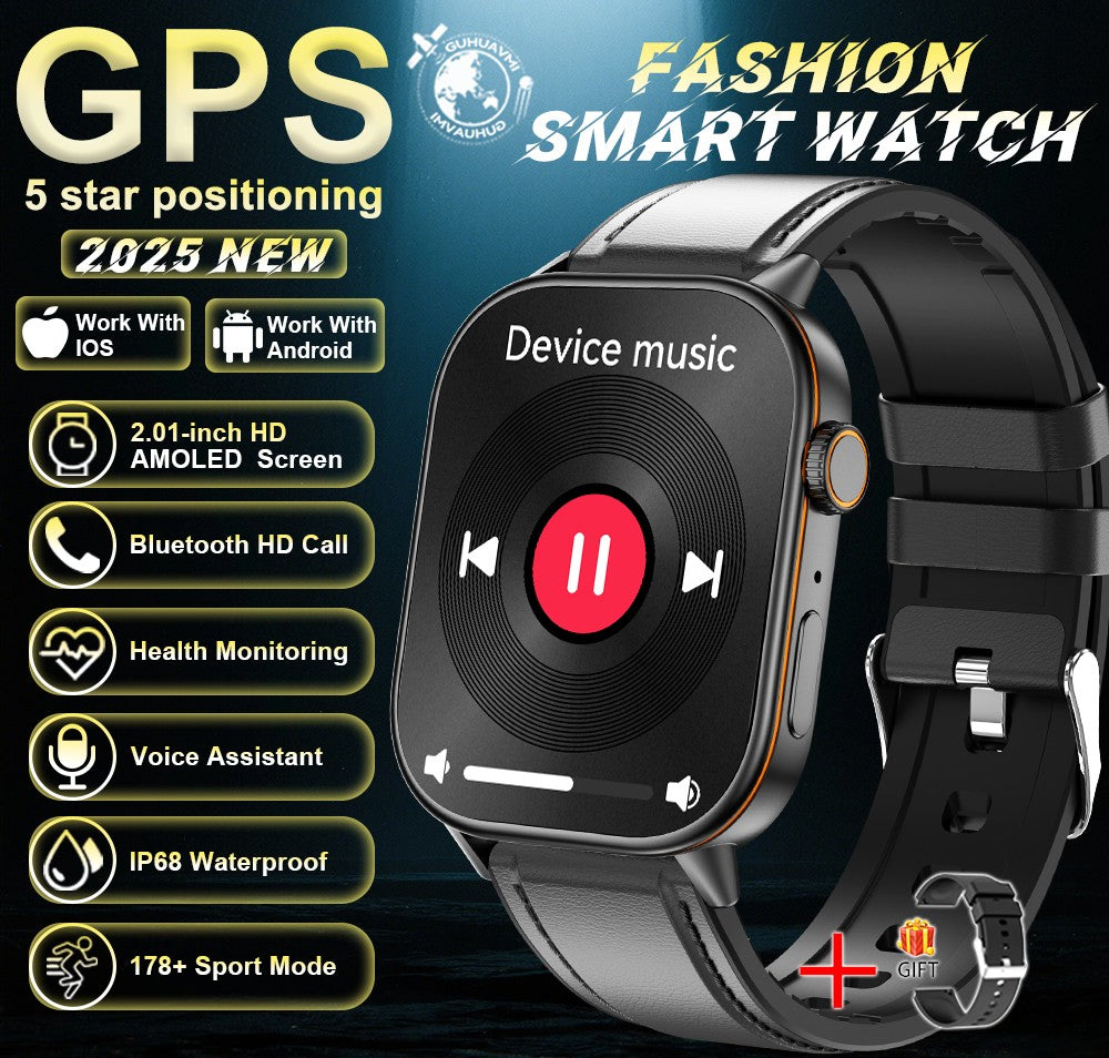 2025 New Military Dual-band GNSS GPS Smart Watch Men Compass 10ATM Waterproof Bluetooth Call Heart rate Sports Smart Watch Women