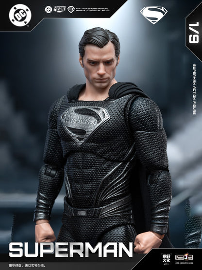 Original Fondjoy Black Superman 2.0 Figure Dc Zack Snyder'S Justice League Figures 1/9 Super Man Pvc Model Doll Joint Movable