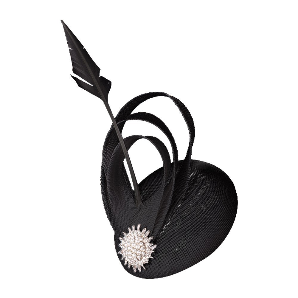 Champagne Imitação Sinamay Fascinator Chapéu Elegante Acessório de Cabelo de Casamento para Mulheres com Grampo de Cabelo para Coquetel Dia de Corrida