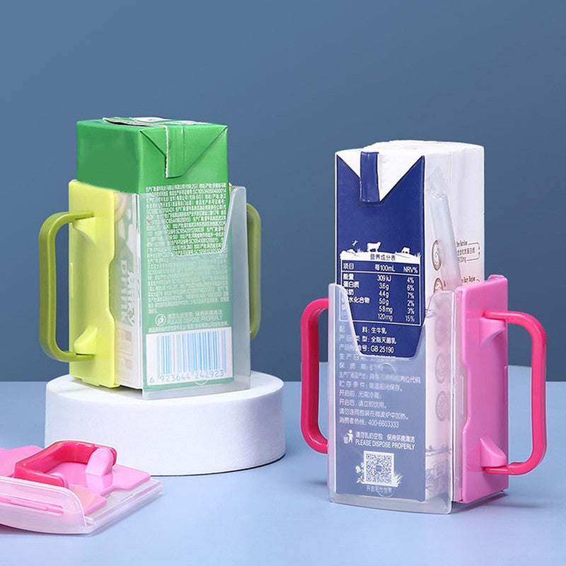 Bottle Cup Milk Holder Adjustable Safety Plastic Baby Toddler Juice Box Drinking Durable Adjustable Milk Carton Holder