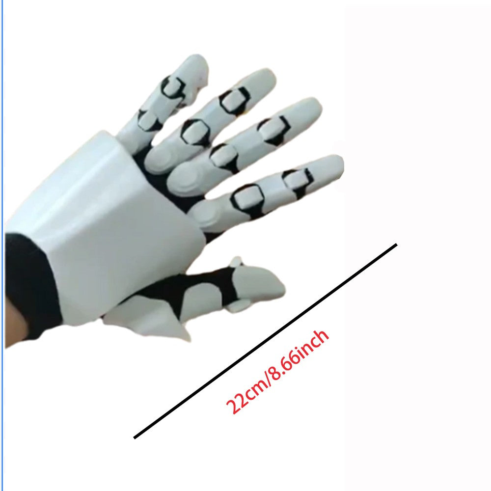 Mechanical gloves, made from 3D-printed PETG material, are flexible and have a highly mechanical look. Suitable for cosplay.