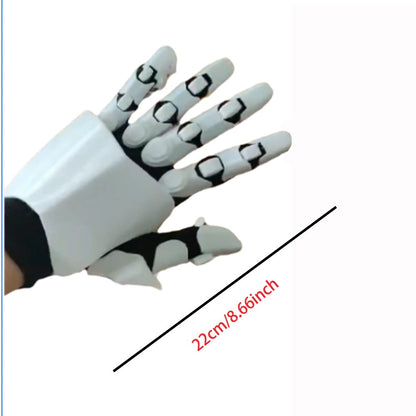 Mechanical gloves, made from 3D-printed PETG material, are flexible and have a highly mechanical look. Suitable for cosplay.