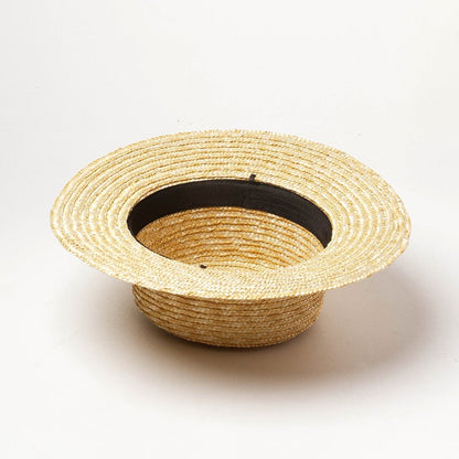 Chapéu de palha liso personalizado Chapéu boater de verão Fedora Chapéu de sol de praia Chapéu de palha base para fascinator artesanal