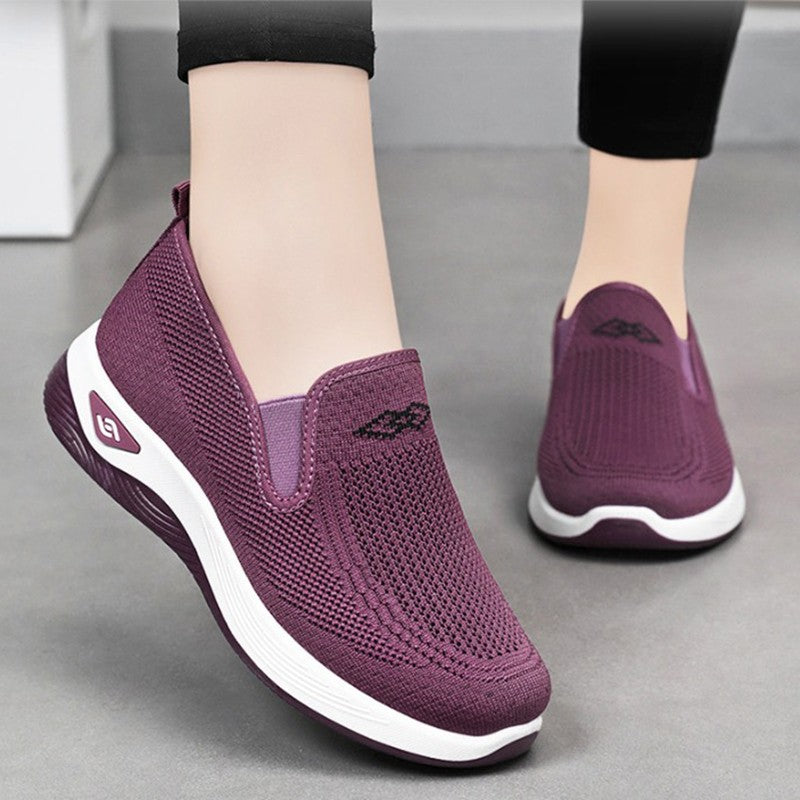 Women Casual Sports Shoes Breathable Lightweight Sneakers Anti-slip Flats Outdoor Running Walking Shoes Female Vulcanized Shoes