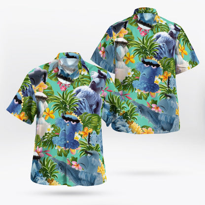 Harajuku Anime 3D Elmo Shirt Hawaiian Shirt Men's Summer Short sleeved Shirt Men's Shirt 2024 Plus Size 3xlshirt Chemistry Homme
