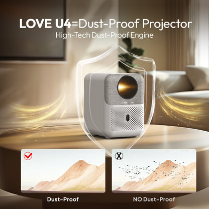 Projetor BYINTEK LOVE U4 4K Smart 1080P Mini Home Theater Vídeo Android WIFI para Smartphone Cinema