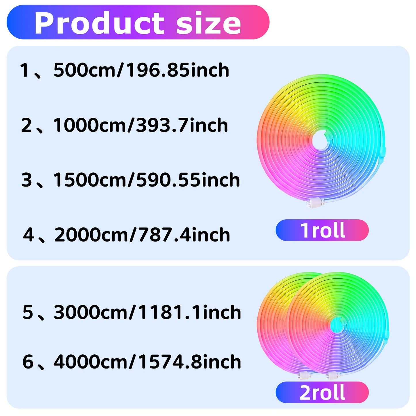 30M/20M Mexllex RGB Neon Light Strip with APP &Remote, Color Change Waterproof Music Sync Mode for Bedroom Room Outdoors Decro