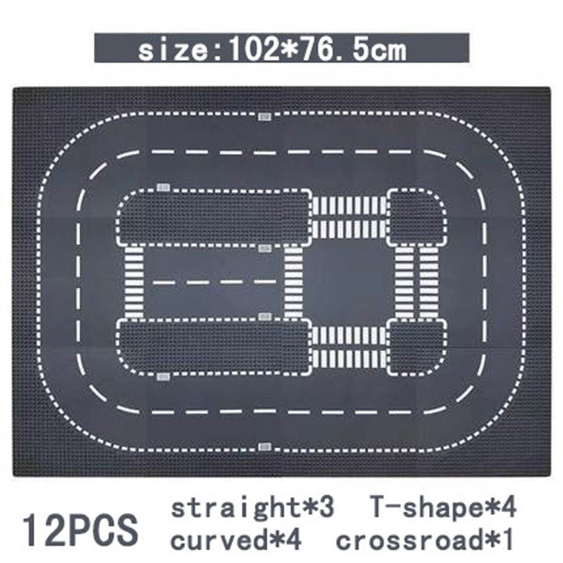 Placa de Base para Construção 32*32 Blocos de Montar Compatível com Todas as Marcas Cidade Rua Estrada Base Reta Cruzamento Curva Junção em T