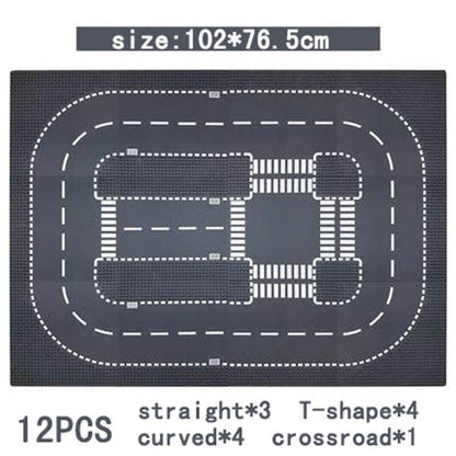 Placa de Base para Construção 32*32 Blocos de Montar Compatível com Todas as Marcas Cidade Rua Estrada Base Reta Cruzamento Curva Junção em T