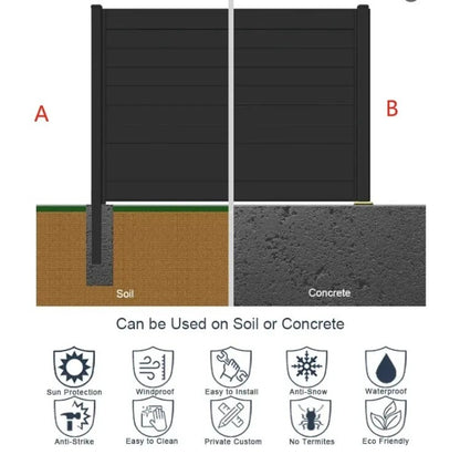 Painel de Cerca de Alumínio à Prova de Ferrugem - Barreira de Segurança para Jardim/Quintal com Pintura Eletrostática a Pó | Fácil Instalação