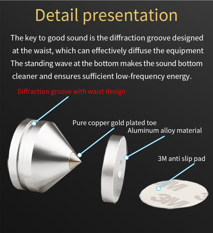 Speaker Stand Aluminum Alloy DAC CD Tripod Subwoofer Power Amplifier Isolation Feet Audio Speakers Foot Spikes Cone Floor Nail