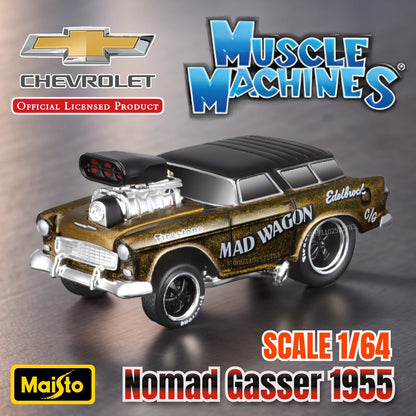 Maisto 1:64 Muscle Machines Nissan Skyline GT-R R34 Carro Modelo Diecast Escala American Monster Transport Figura Brinquedo Menino