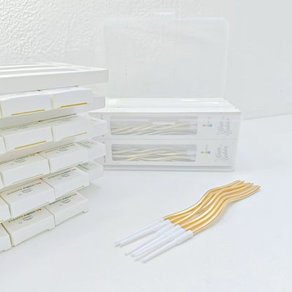6/12/48pcs Birthday Candles Spiral Cake Candles  Long Thin Cake Candles For Wedding Party And Cake Decoration