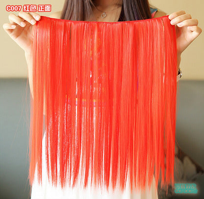 Soowee 9 Colors Synthetic Hair Straight Clip in Hair Extension Purple White Cosplay Hairpiece Rainbow Extenciones De Cabello