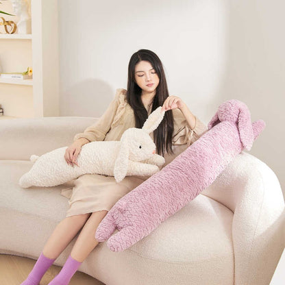 Long Rabbit Plush Body Pillow Large Cute Bear Stuffed Rabbit Sleeping Cushion Decorative Body Pillow Chair Back Cushion Decor