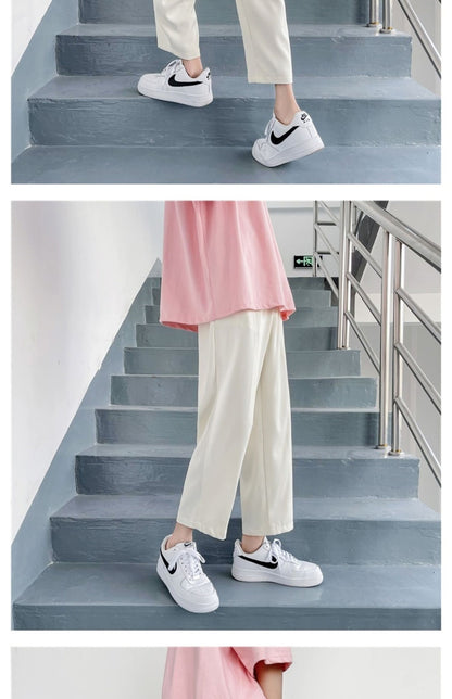 2025 Loose Men's Suit Solid Color Blazers Formal Office Pants Business Trousers Community Fashion Dress Korean Male Clothing X40