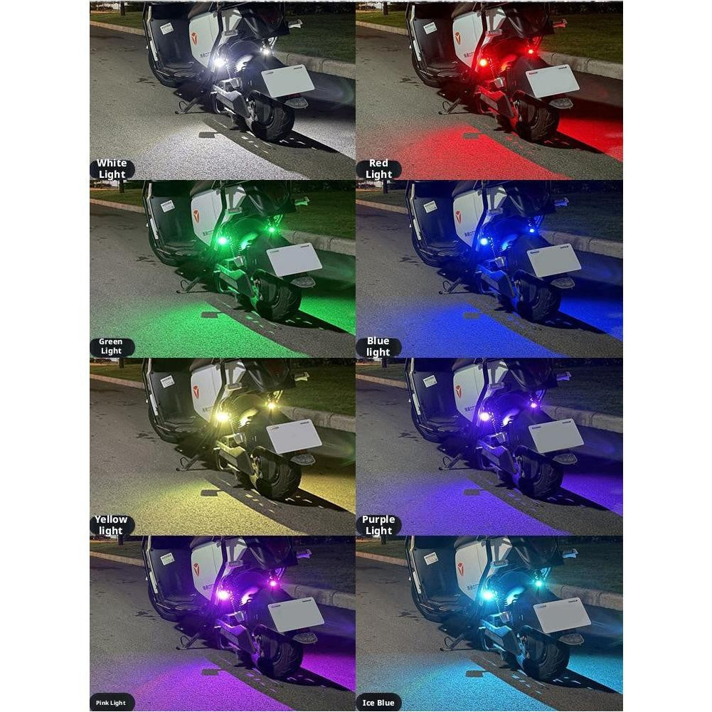 4pcs/set Wireless Remote Control Aircraft Lights,RGB Led Aircraft Strobe Light Motorcycle Accessories