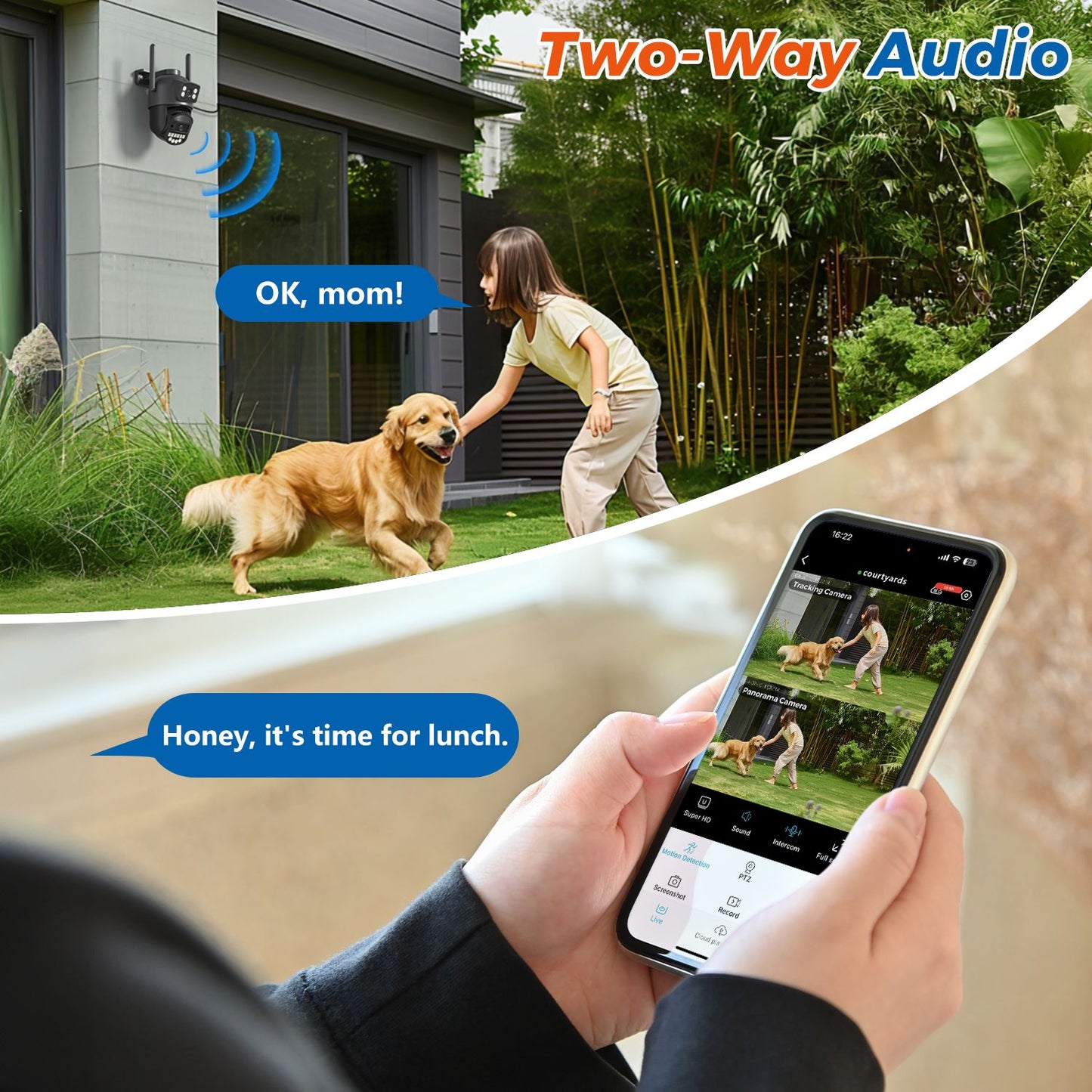 10MP PTZ IP Camera 8MP 5K Outdoor Dual Lens Dual Screen 5G WIFI Camera AI Tracking Security Protection CCTV Surveillance Camera