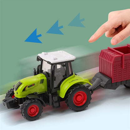 Farm Tractor Truck Tractor Inertia Car Transport Pulverizer Model Baby Car Boy Toy Engineering Car Childrens Educational Toys