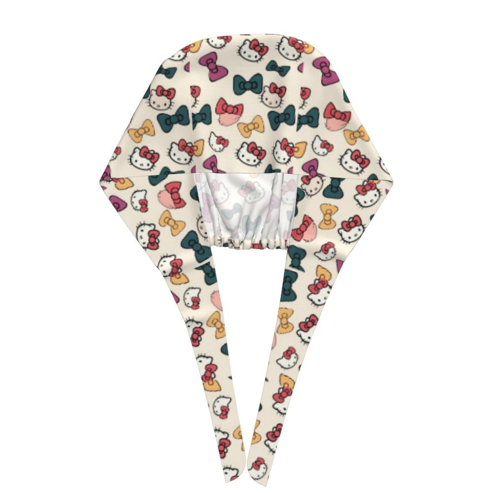 Custom Hello Kitty Medical Staff Scrubs Hat Women Men Cartoon Chara For Chef Hat Scrub Caps