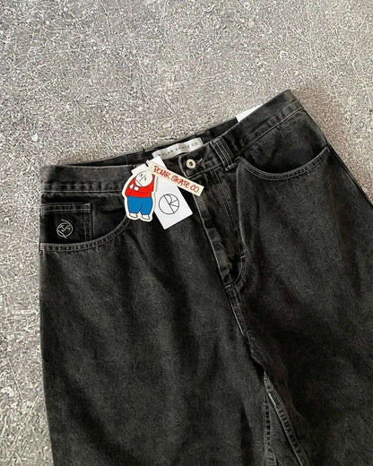 Retro Hip hop Embroidery Graphic Pants Cartoon Streetwear Denim Shorts Y2k Baggy Jorts Harajuku Gym Basketball Shorts Men