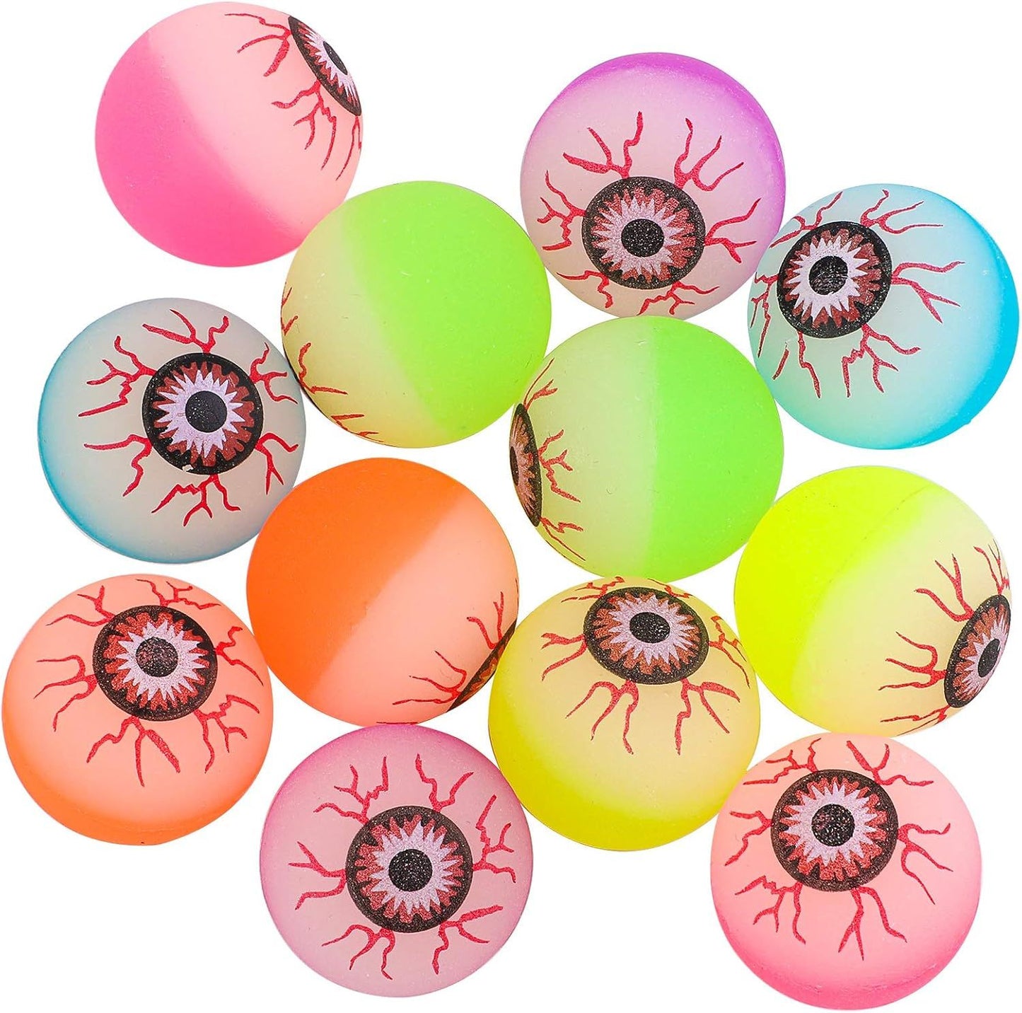 10 Pieces Halloween Bouncing Balls Glow in The Dark Bouncing Eyeballs Halloween Theme Eyeballs for Halloween Favor Supplies