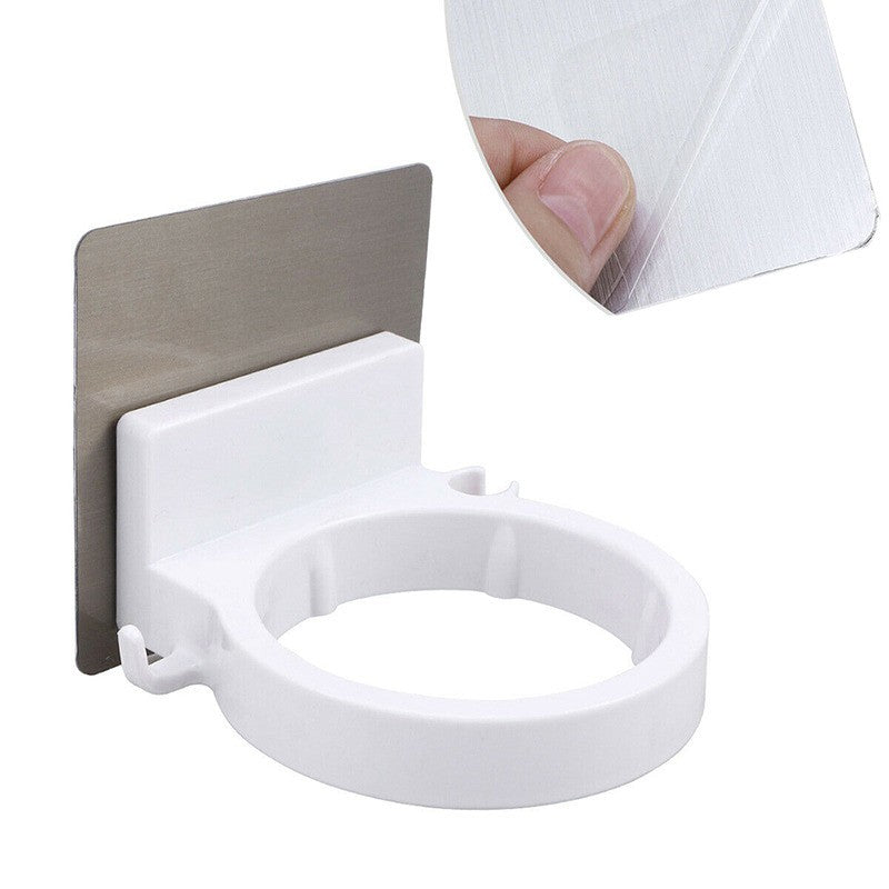 Suporte de Secador de Cabelo Organizador Soprador Adesivo Montado na Parede Sem Pregos Sem Furos Aço Inoxidável Espiral Suporte Armazenamento Para Banheiro