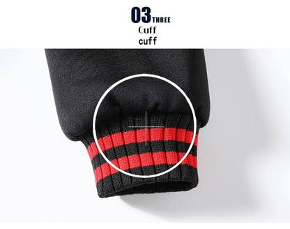 2025 Winter Men's Tracksuit Set Hooded Fleece Lined Jogging Suit Hoodie+Pants Casual Outfits Sportswear Fashion Men's Clothes